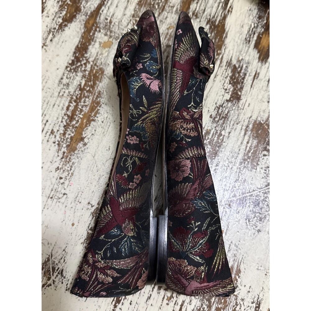 SAM EDELMAN RAISA FLORAL STUDDED FLATS WOMENS Size 8 - Picture 3 of 15